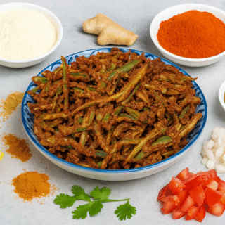 Crispy Kurkuri Okra Masala