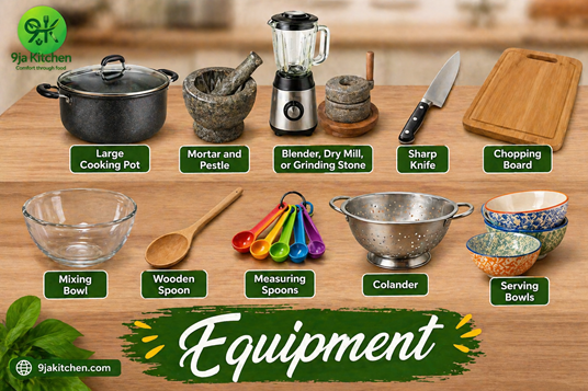 Egusi Soup Equipment