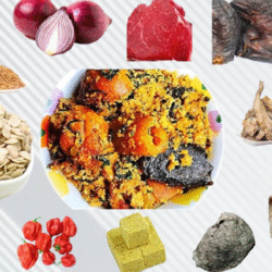 Egusi soup using the fried method