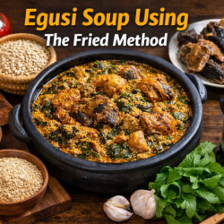 Egusi soup using the fried method
