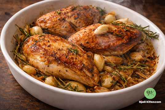 How To Make Garlic Roasted Chicken – The Delicious Flavor-Packed Recipe🧄🍗🌟 4 easy garlic roasted chicken