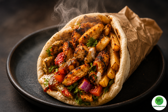 How to Make Smoky BBQ Chicken Shawarma: A Bold Smoky Delight🌯🔥 4 grilled chicken shawarma