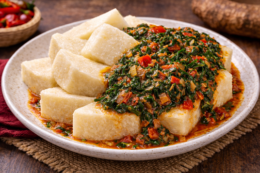 Yam & vegetable sauce