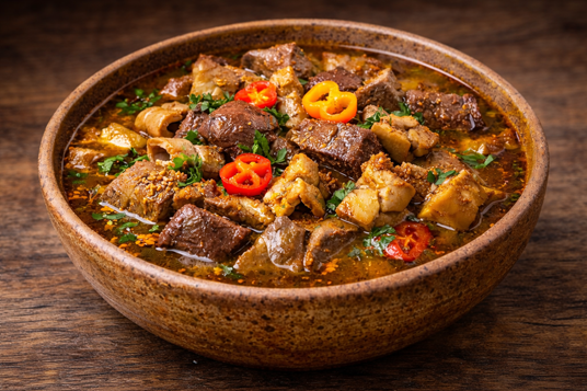 assorted offal pepper soup