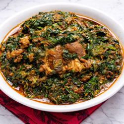 Nigerian vegetable soup efo riro