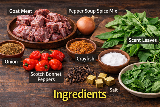 Nigerian Goat Meat Pepper Soup