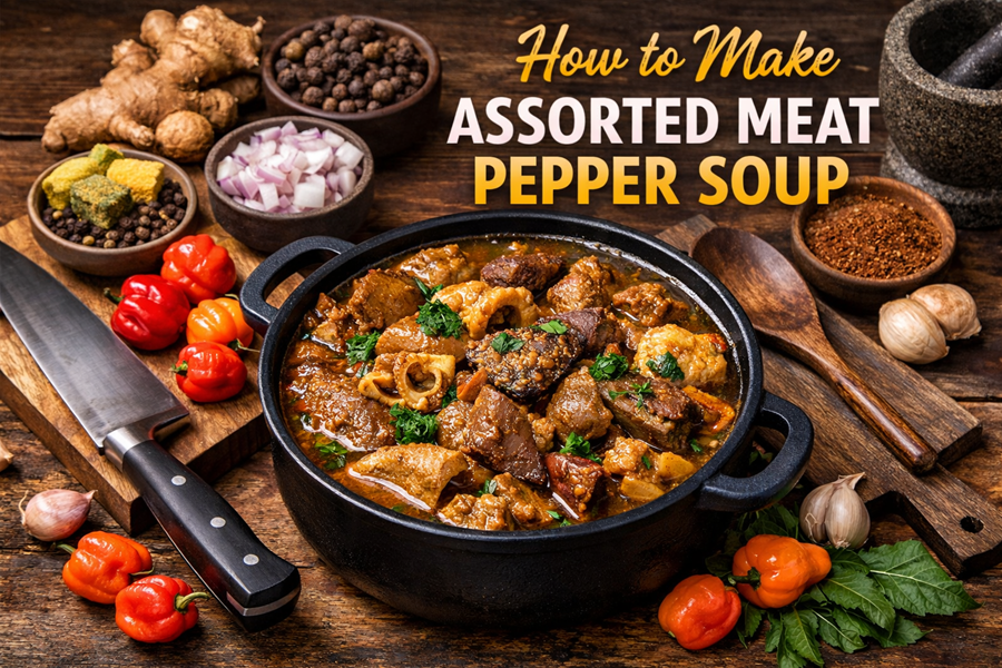 Assorted meat pepper soup