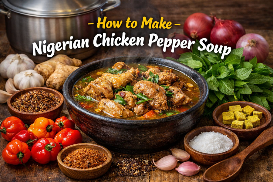 Nigerian chicken pepper soup