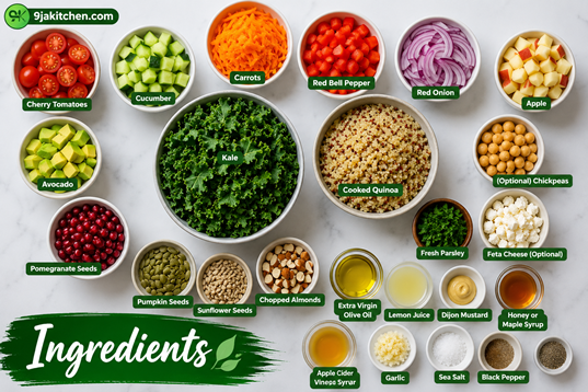 Amazing Kale Superfood Salad – Ultimate Healthy Recipe 🥗 2 healthy kale salad