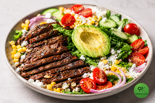 homemade steak salad