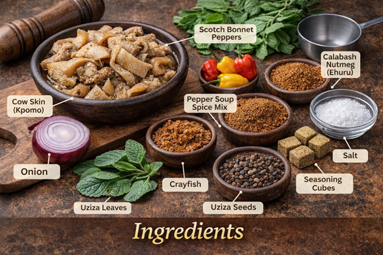 how to cook cow skin pepper soup