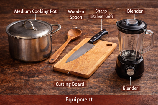 Dry fish pepper soup equipment