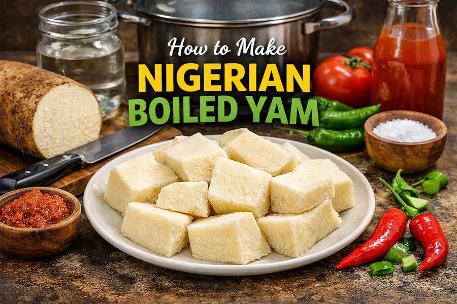 Nigerian Boiled Yam