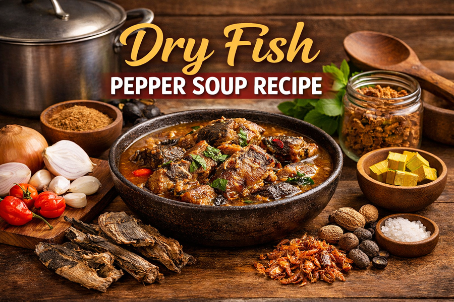 Dry fish pepper soup