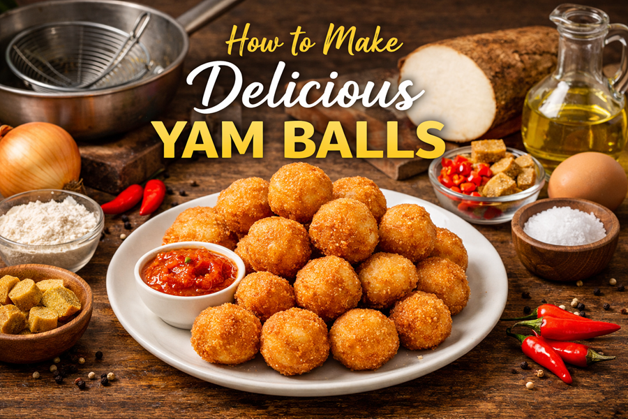 How to make yam balls