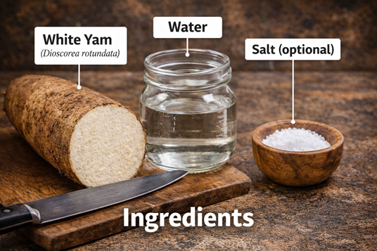 how to make Nigerian boiled yam