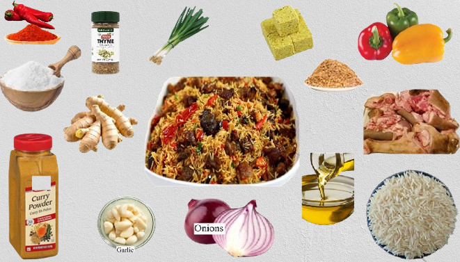 Nigerian Peppered Meat Rice