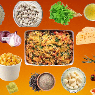 Baked Rice and Beans Casserole