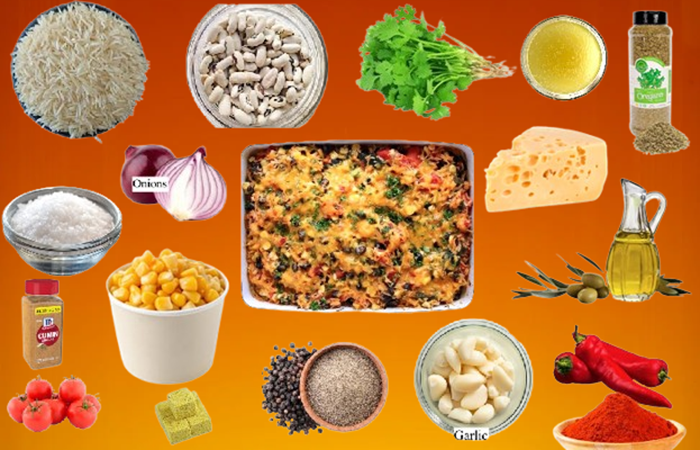Baked Rice and Beans Casserole