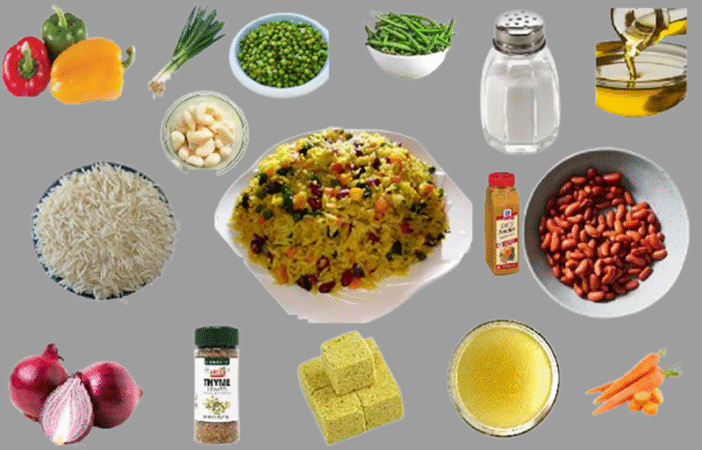 Nigerian fried rice and beans