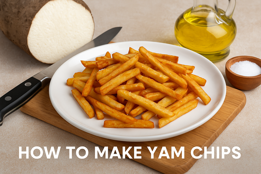 how to make yam chips