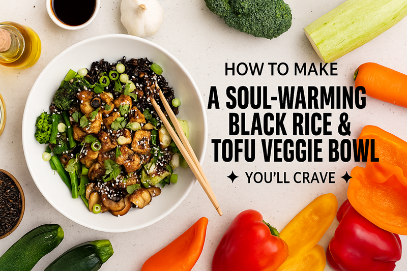 Black Rice and Tofu Veggie Bowl