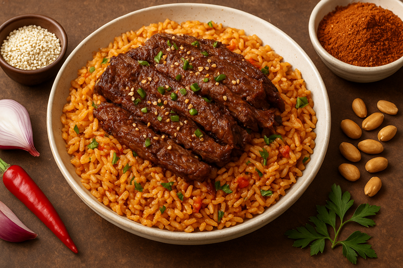 How to Make Bulgogi Beef with Suya Rice: A Delicious and Flavorful Fusion Recipe to Warm Your Soul🐄🥩 2 Korean-Nigerian fusion recipe