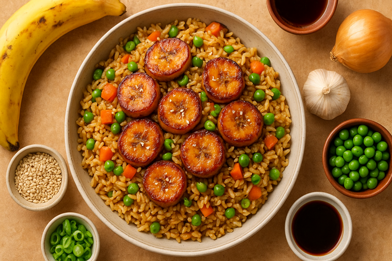 How to Make Honey Soy Plantain Rice: A Delicious & Flavorful Fusion Recipe🌟 2 Honey Soy Plantain Rice