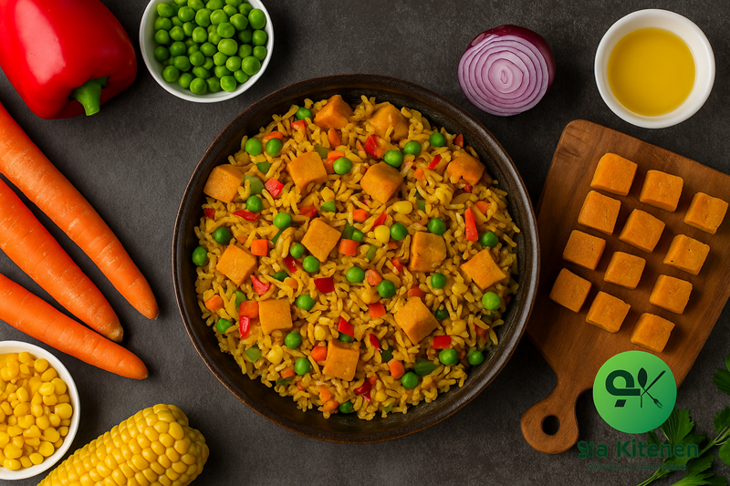 How to Make Stir-Fried Rice with Moi Moi Cubes: A Delicious Flavorful Nigerian Fusion Dish🍚 2 How to make Stir-Fried Rice with Moi Moi Cubes