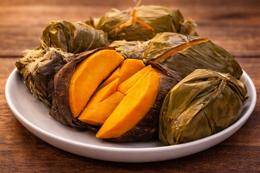 Nigerian okpa pudding