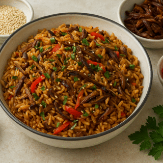 Sesame Rice with Ugba