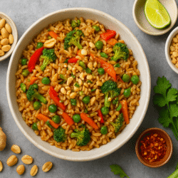 Peanut stir-fry rice