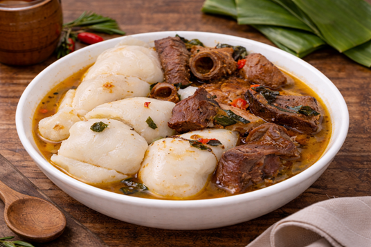 agidi served with pepper soup 1