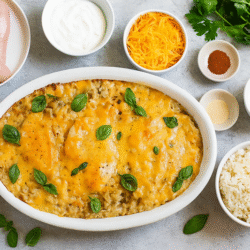 Baked chicken and rice casserole