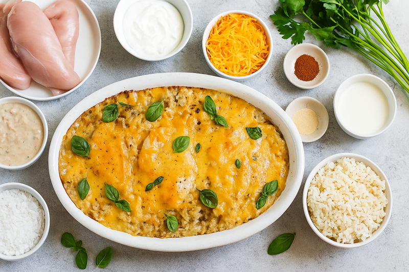 Baked chicken and rice casserole