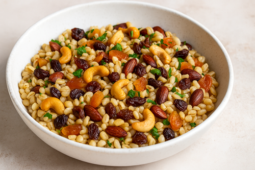 🌾 Empower Your Kitchen: 15 + Joyful Ways to Use Barley for Radiant Health & Delicious Meals 💛 8 Barley Pilaf with Nuts and Dried Fruit