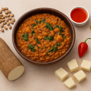Beans and yam