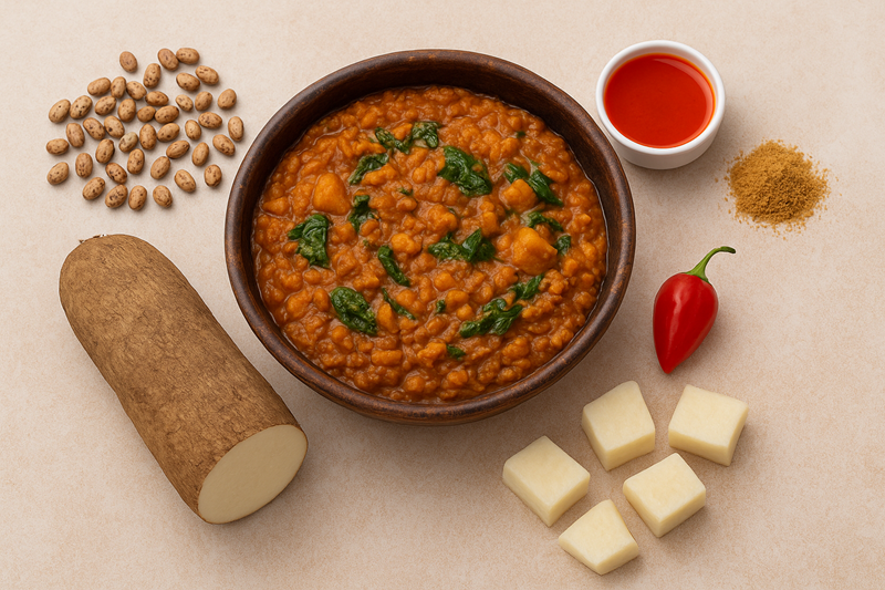 Beans and yam