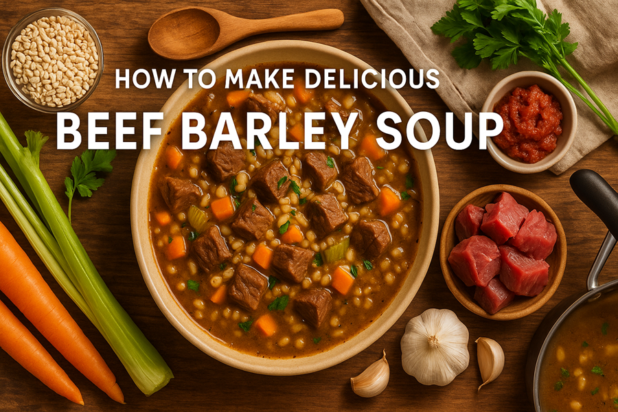 ๐ How to Make Delicious Beef Barley Soup โ A Comforting & Nutritious Power Meal๐ฒ 1 Beef Barley Soup