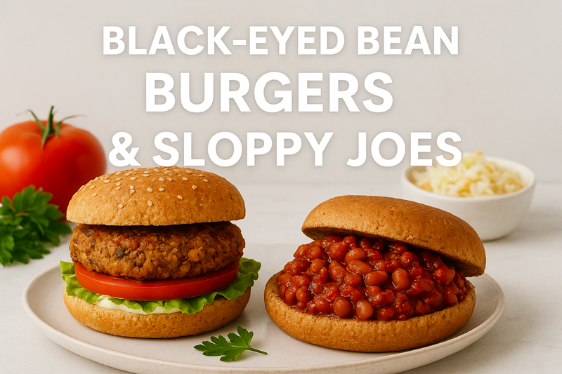 Black-eyed bean burgers