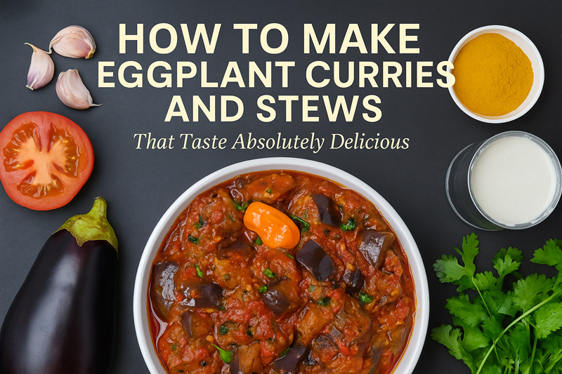 Eggplant curries and stews