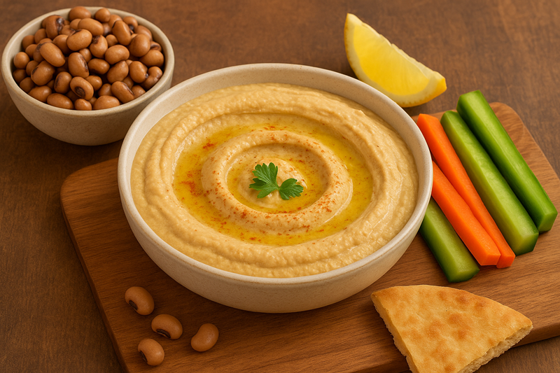 Hummus-style spread using black-eyed beans