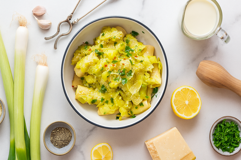 Leek Pasta with Parmesan