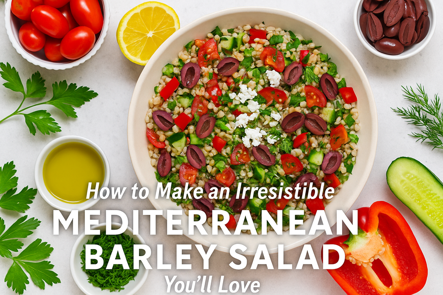 How to Make an Irresistible Mediterranean Barley Salad You’ll Love💚🥗 1 Mediterranean Barley Salad