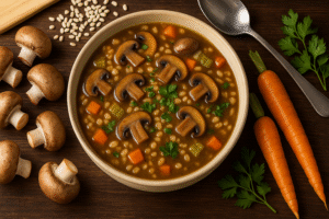 🥣 How to Make Mushroom Barley Soup: A Comforting, Nutritious Classic You’ll Love ❤️