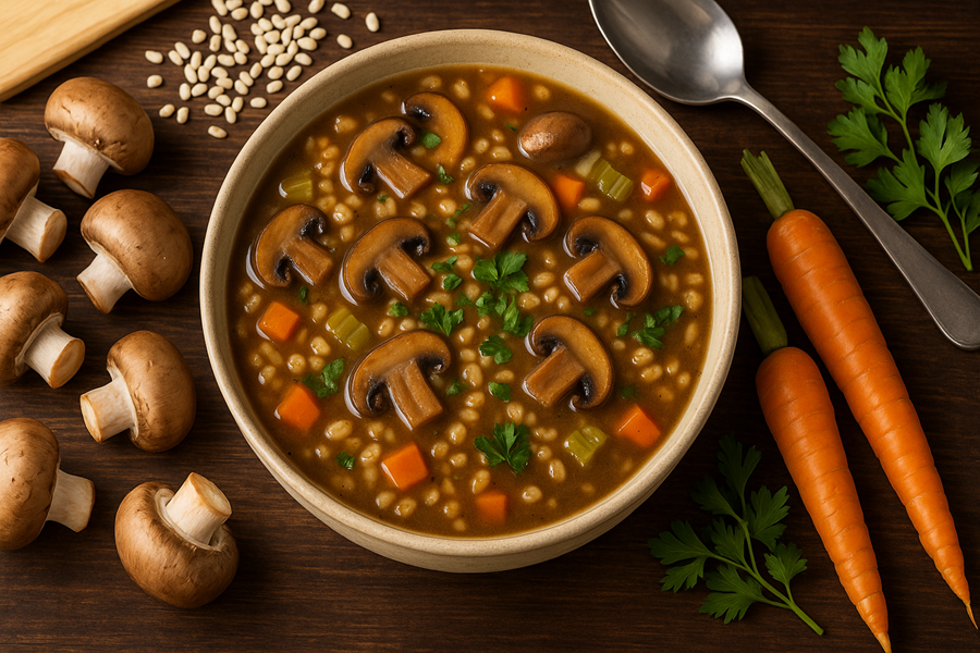 🥣 How to Make Mushroom Barley Soup: A Comforting, Nutritious Classic You’ll Love ❤️ 1 Mushroom Barley Soup