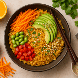 Orange Rice Bowl