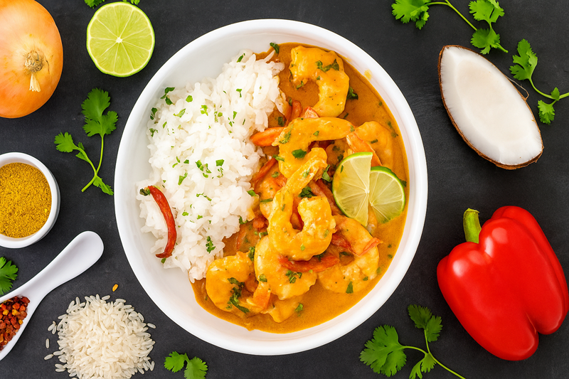 coconut shrimp curry rice