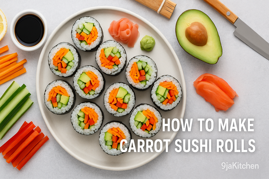 ๐ฅ How to Make Carrot Sushi Rolls That Wow Your Taste Buds โ A Healthy & Delicious Power Recipe 1 how to make Carrot Sushi Rolls