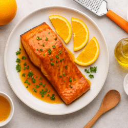 how to make orange-glazed salmon